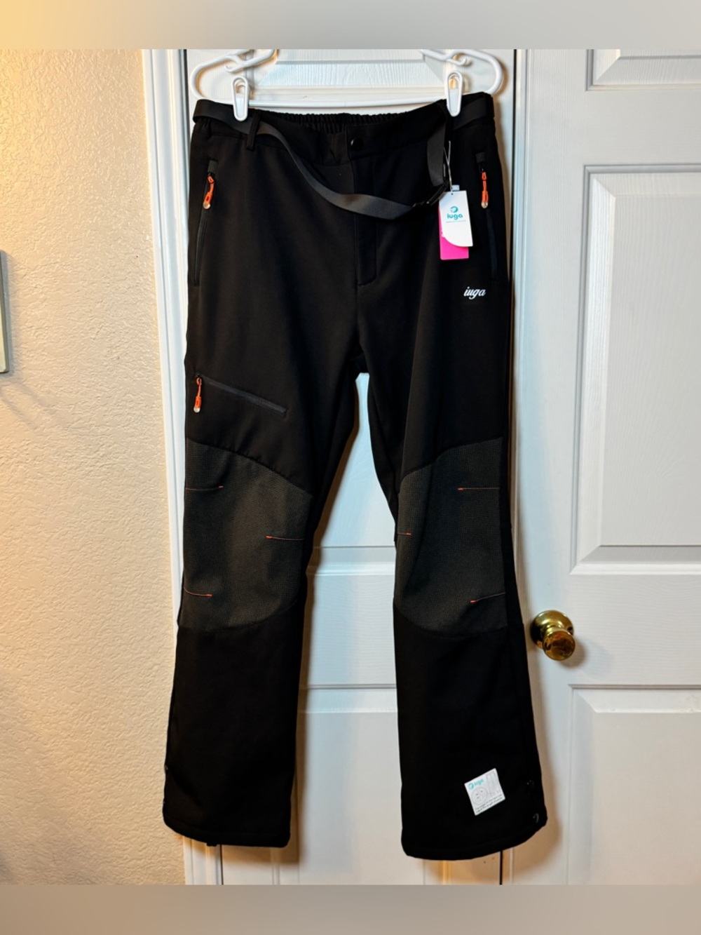 NWT Women's Sz Large IUGA Black Snow Pants Ski Pants Waterproof Snowboard Active